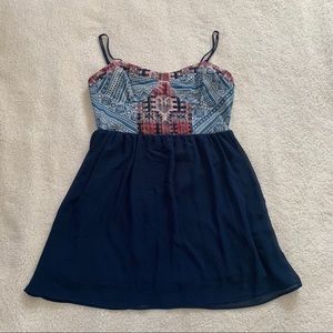 Blue tribal summer dress
